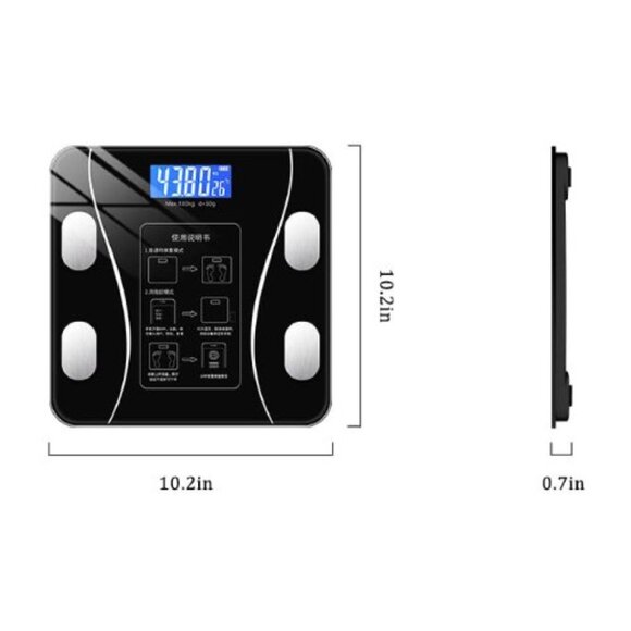 Smart Body Fat Scale, Rechargeable Digital Bathroom Scale with App - Picture 8 of 9